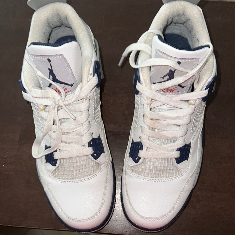 Jordan White and Navy Sneakers